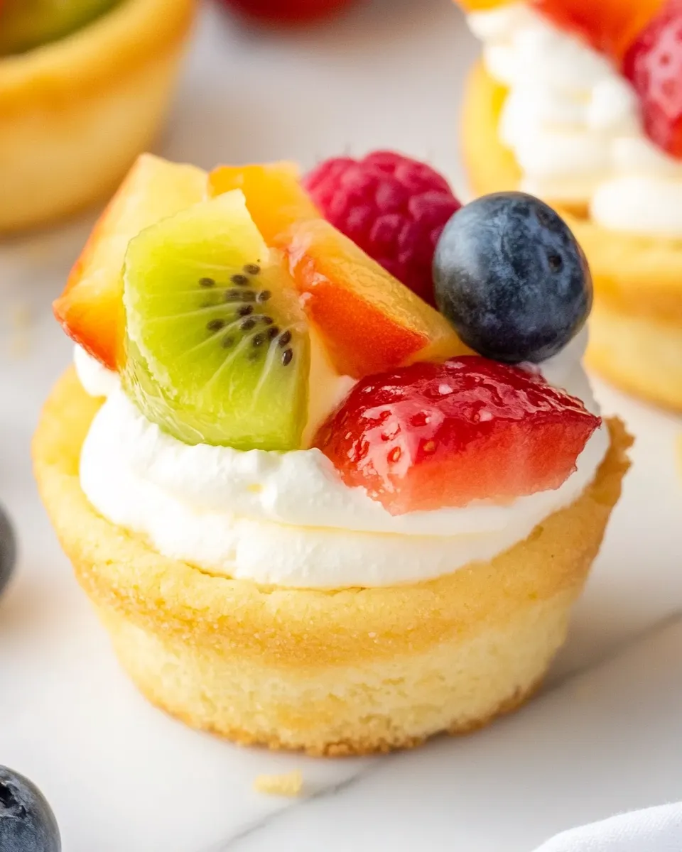 Homemade Cheesecake Sugar Cookie Cups (Fruit Pizza!) photo