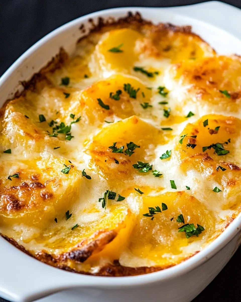 Easy Cheesy Potato Gratin for Two food shot
