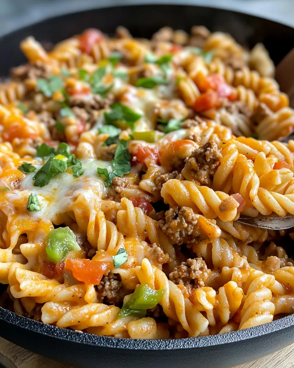 Homemade Cheesy Taco Pasta with Rotel recipe photo