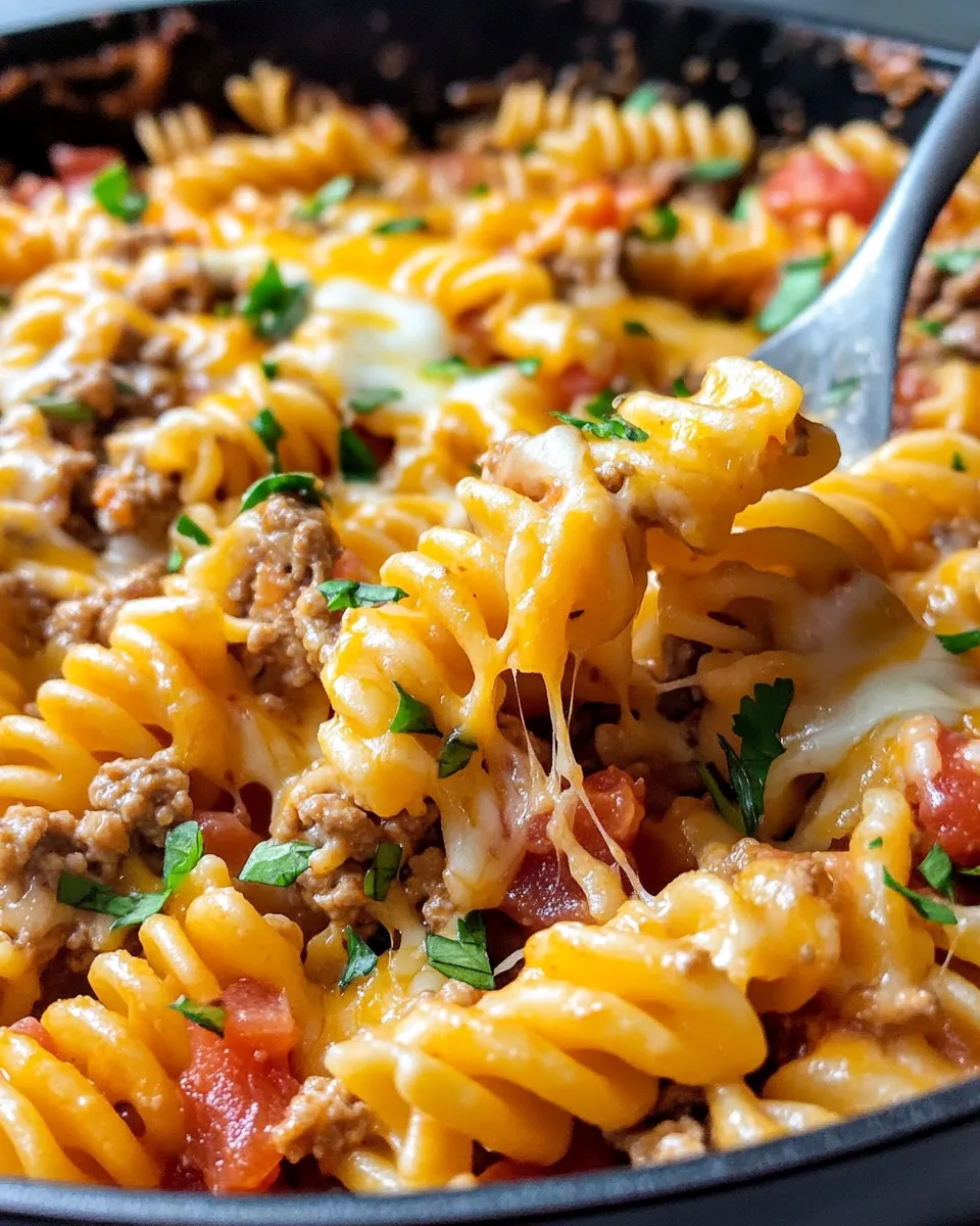 Classic Cheesy Taco Pasta with Rotel dish photo