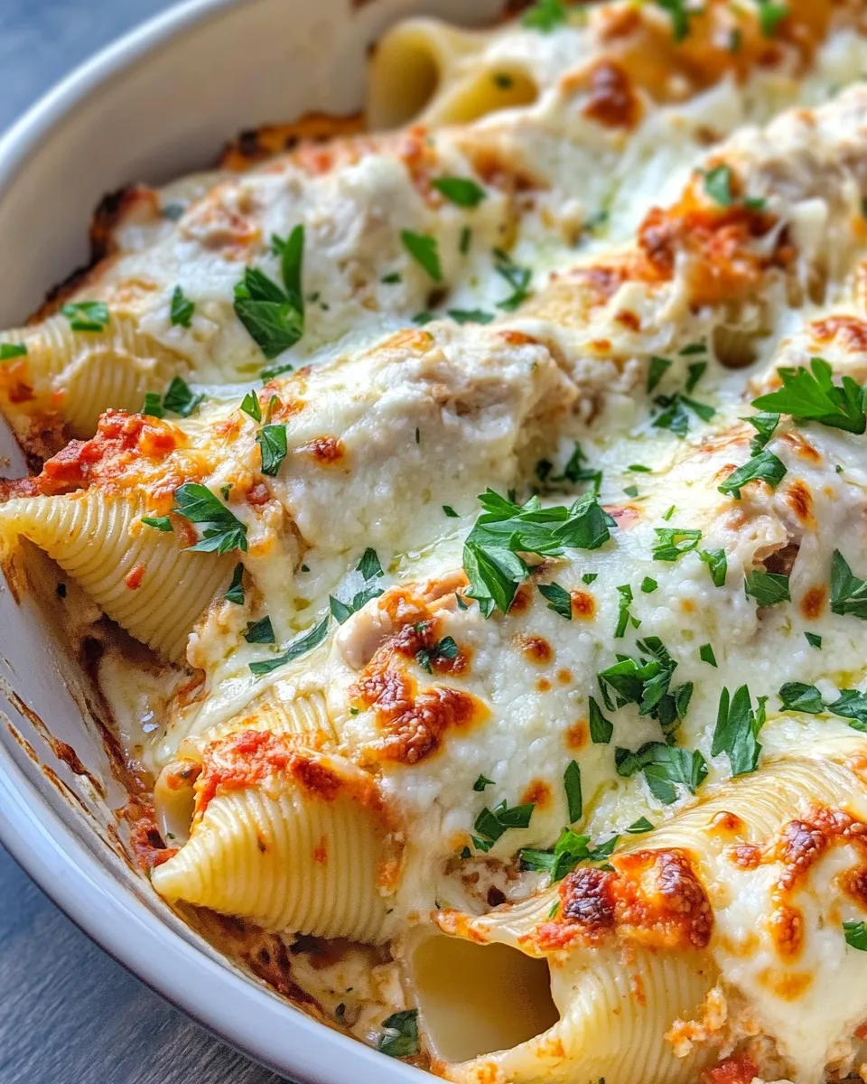 Homemade Chicken Alfredo Stuffed Shells recipe photo