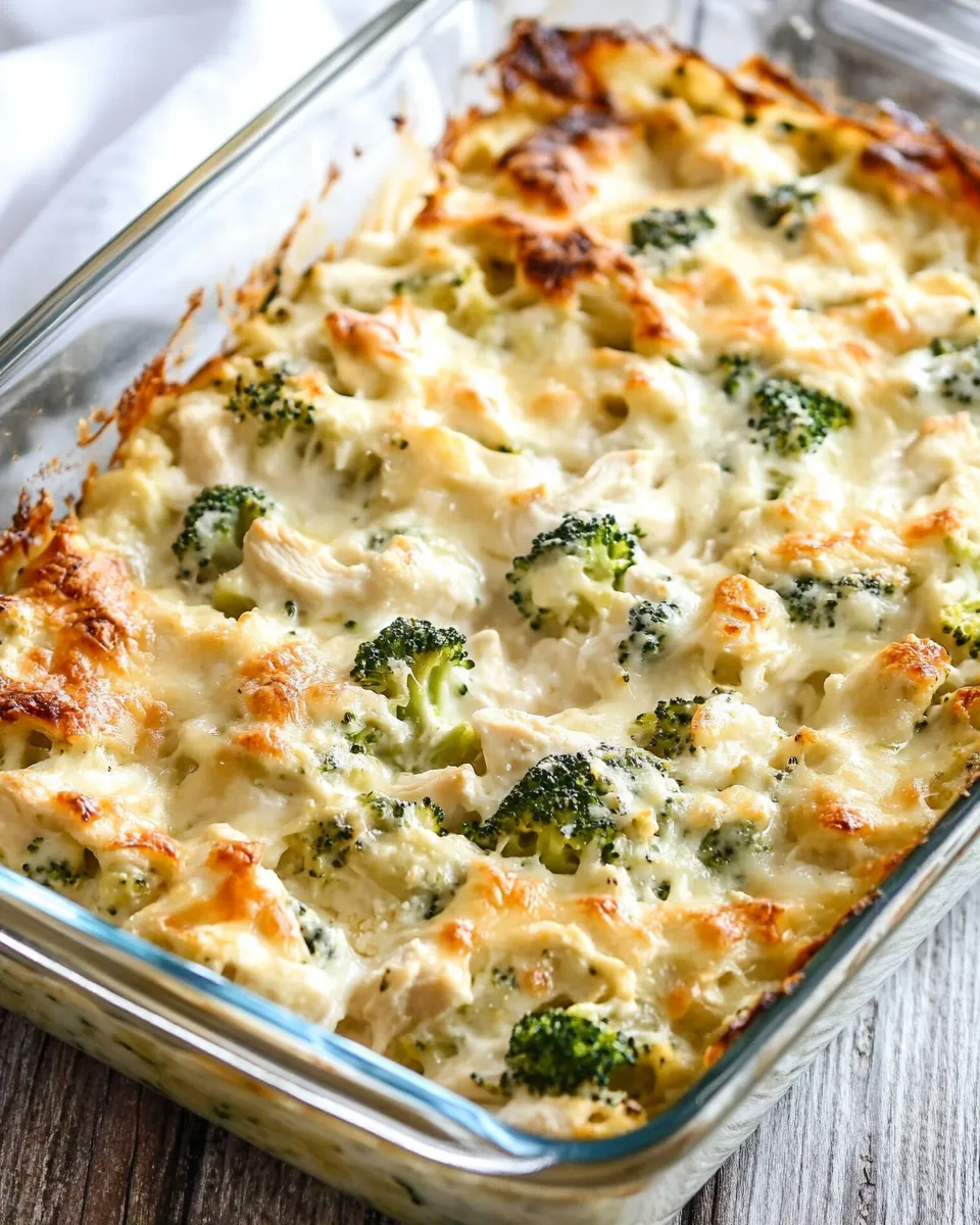 Classic Chicken Broccoli Alfredo Casserole image