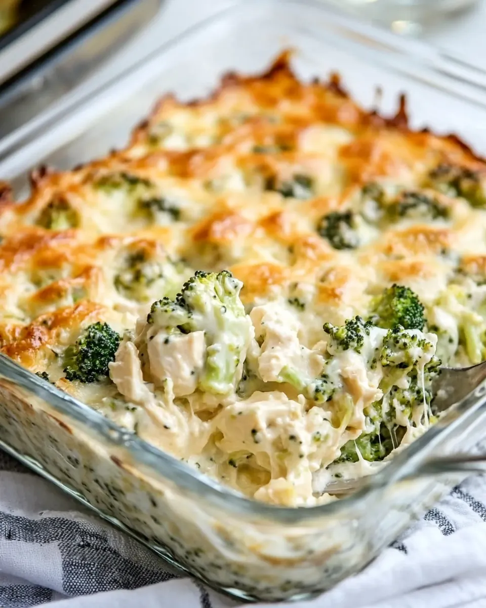 Easy Chicken Broccoli Alfredo Casserole recipe photo