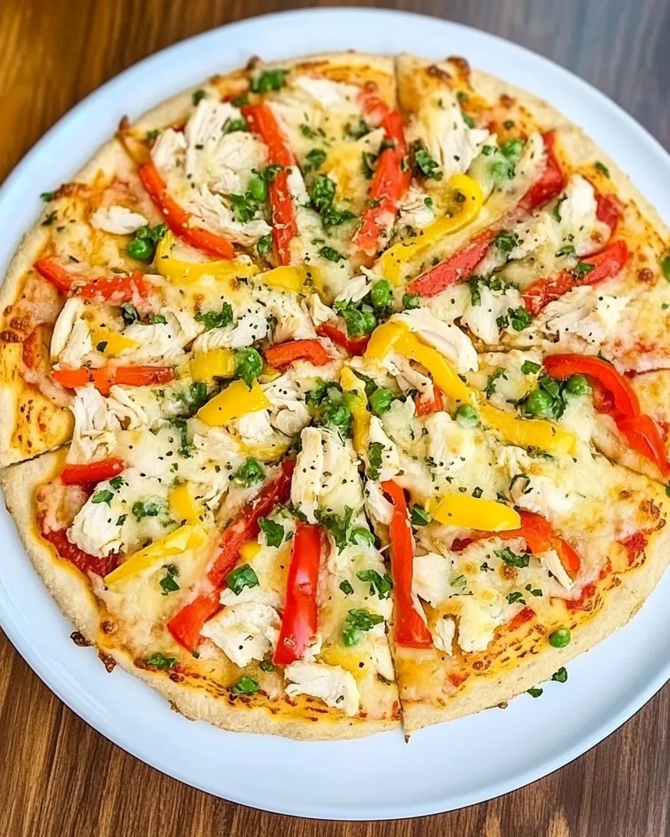 Easy Chicken Crust Pizza food shot