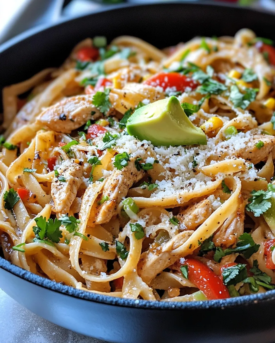 Classic Chicken Fajita Pasta in One Pot dish photo