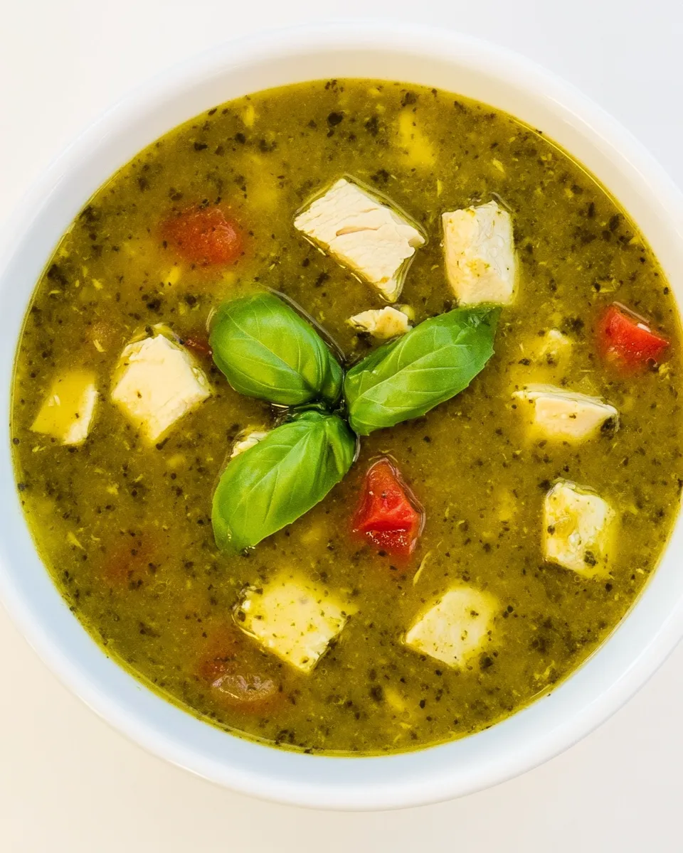 Homemade Chicken Pesto Soup photo