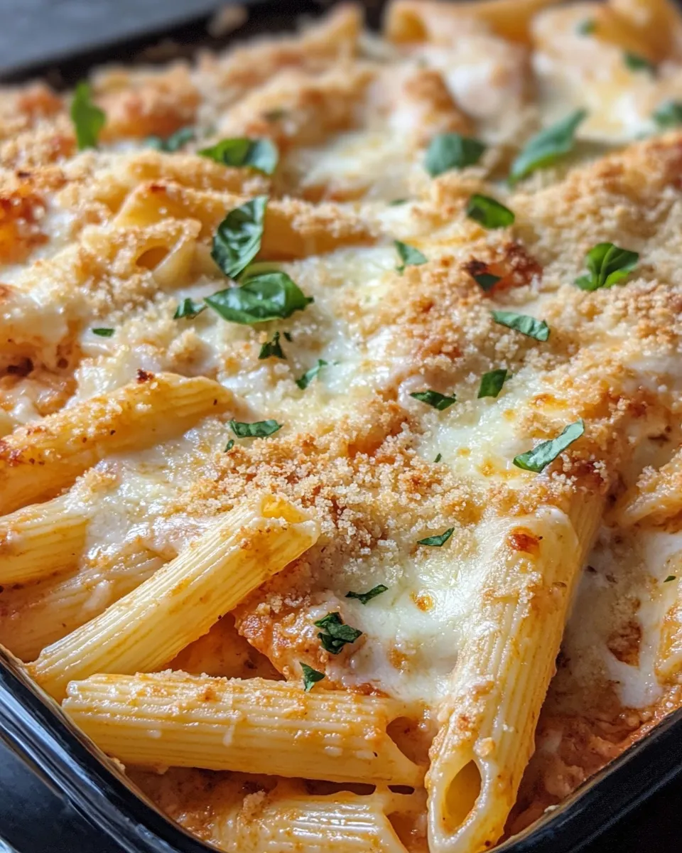 Homemade Chicken and Four-Cheese Baked Pasta photo