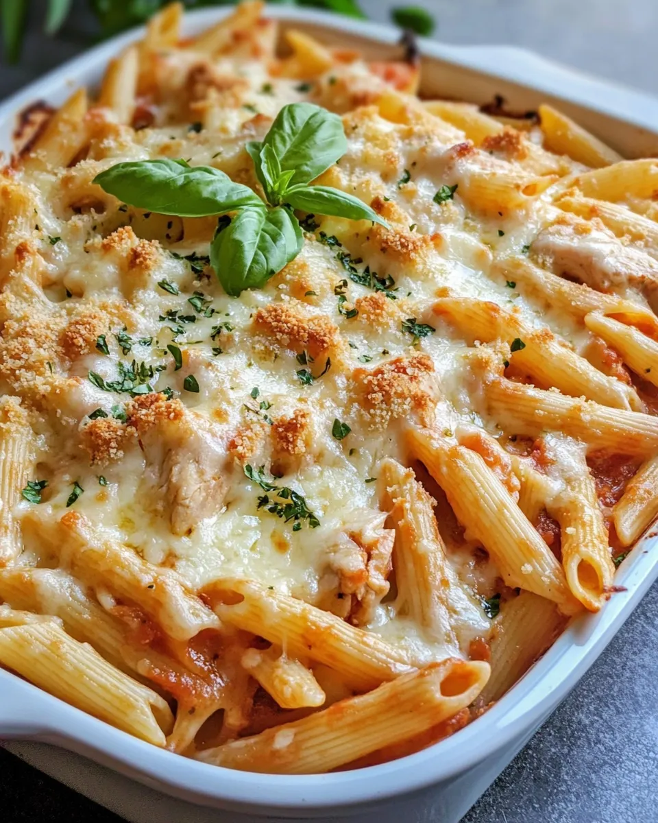 Easy Chicken and Four-Cheese Baked Pasta recipe photo