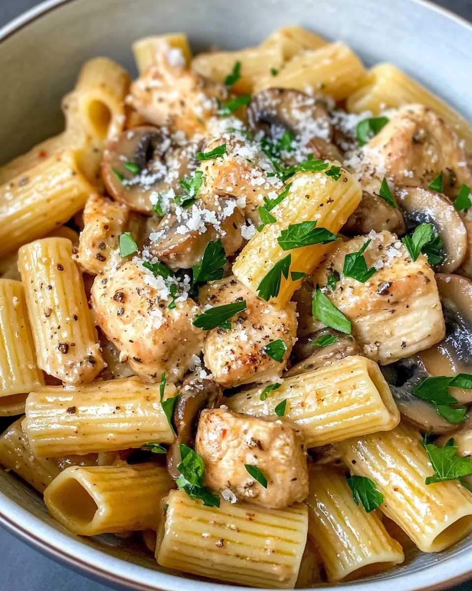 Homemade Chicken and Mushroom Rigatoni recipe photo