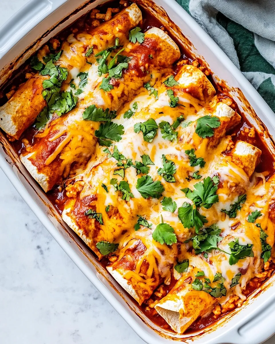Easy Chicken and Rice Enchiladas food shot