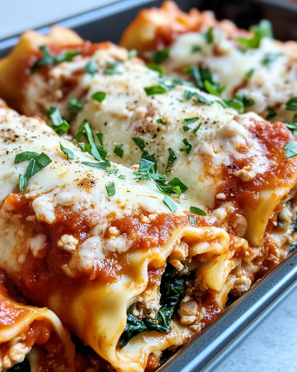 Homemade Chicken and Spinach Lasagna Roll-Ups photo