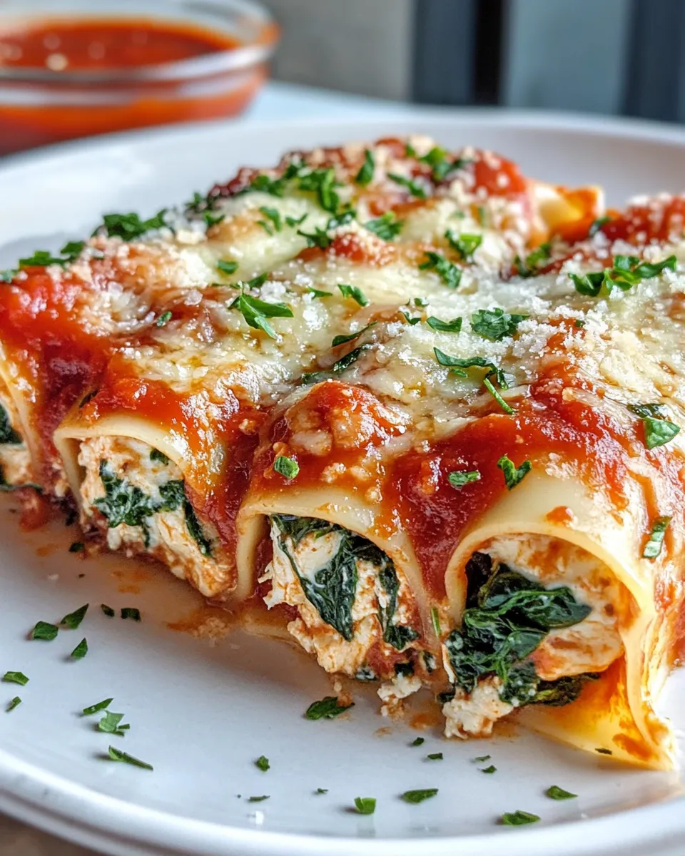 Classic Chicken and Spinach Lasagna Roll-Ups image