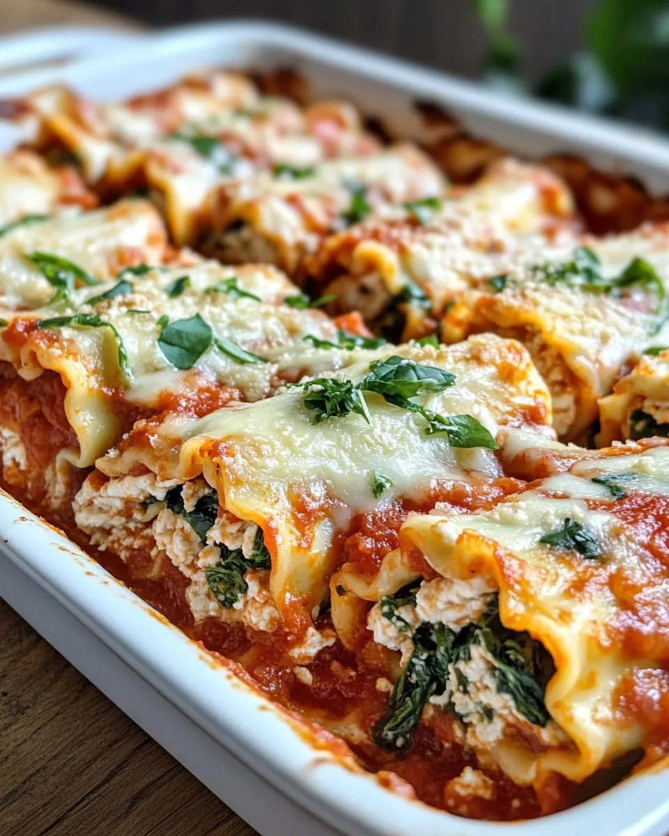 Easy Chicken and Spinach Lasagna Roll-Ups recipe photo