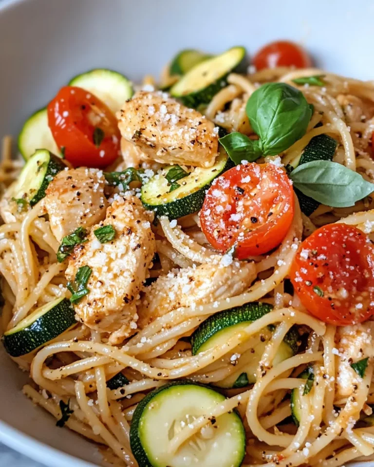 Homemade Chicken and Zucchini Pasta Toss photo