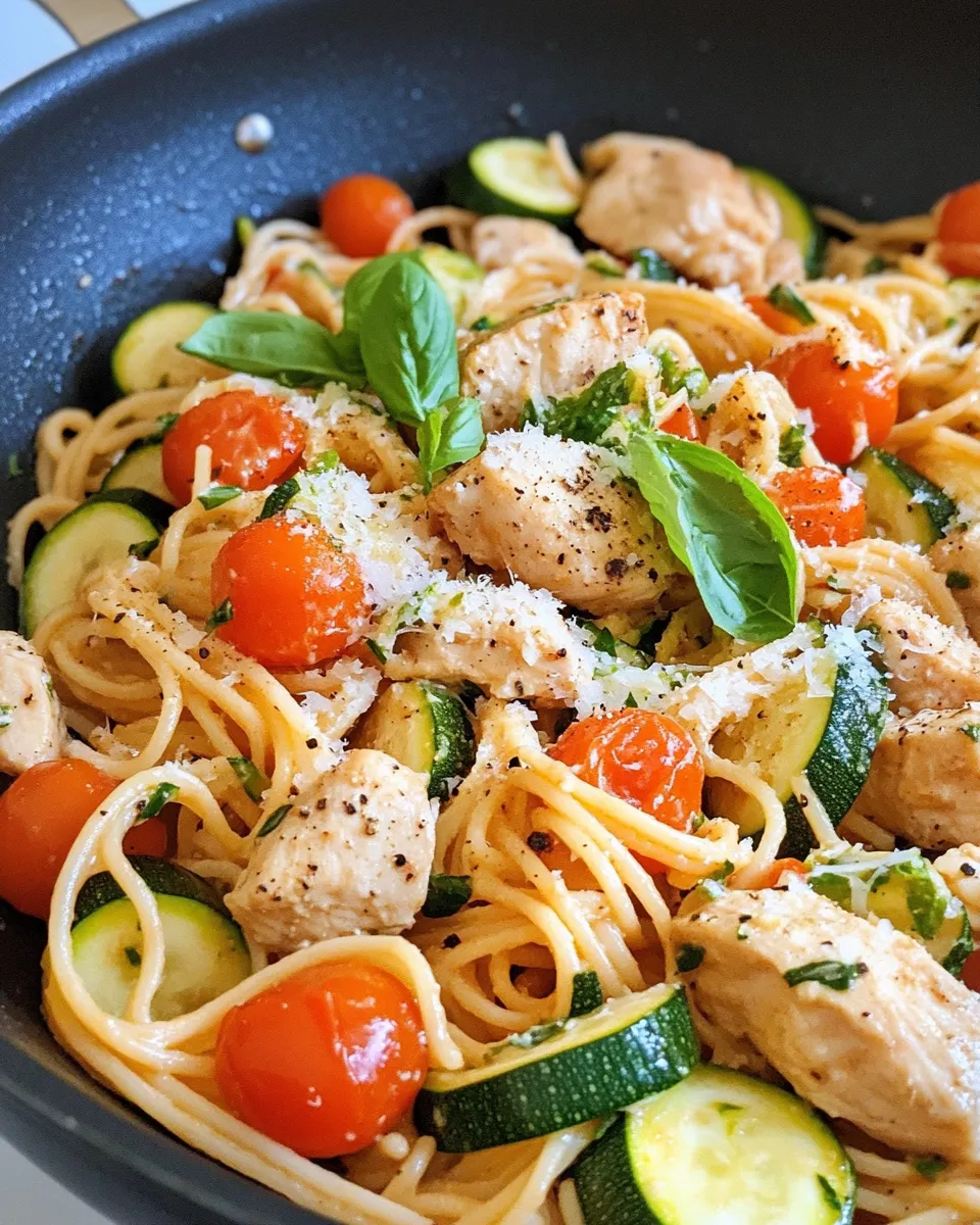 Classic Chicken and Zucchini Pasta Toss image