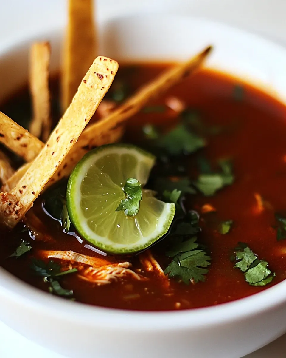 Homemade Chipotle Chicken Tortilla Soup recipe photo