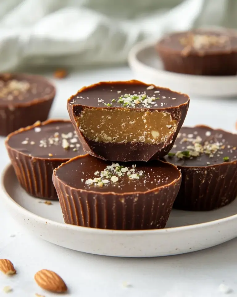 Homemade Chocolate Almond Butter Protein Cups photo