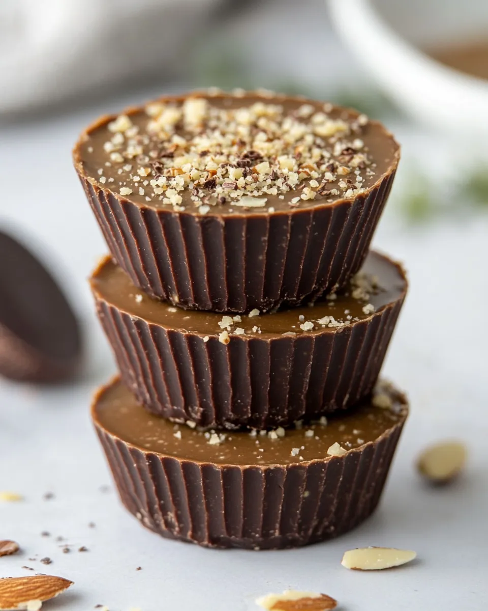 Easy Chocolate Almond Butter Protein Cups recipe photo