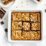 Homemade Chocolate Chunk Oatmeal Cookie Bars photo