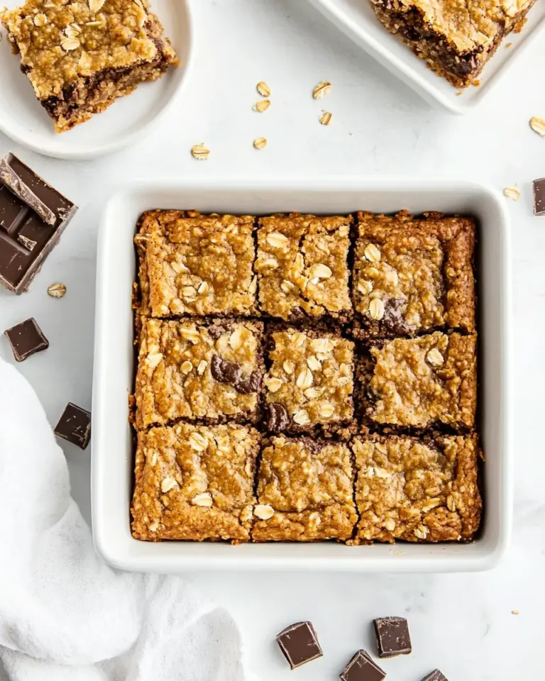 Homemade Chocolate Chunk Oatmeal Cookie Bars photo