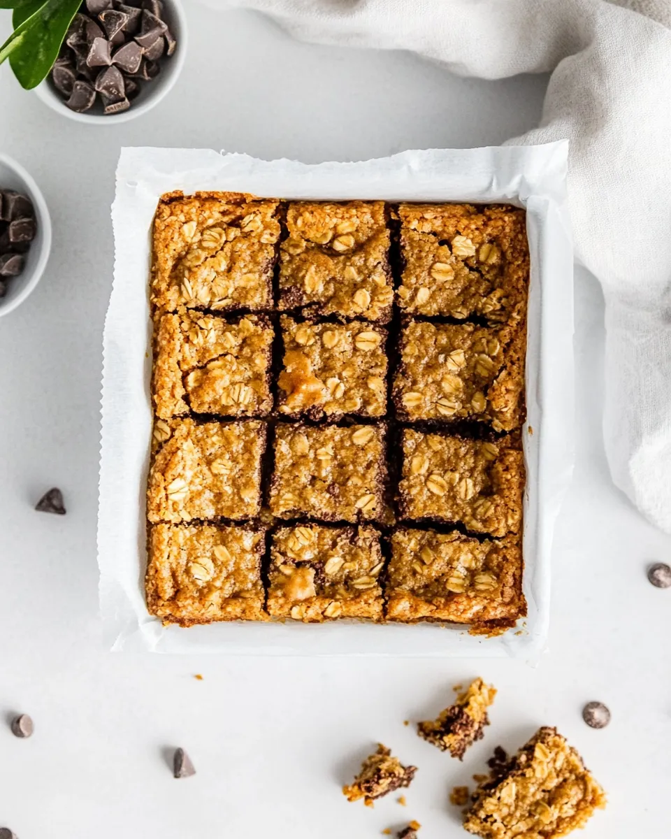 Easy Chocolate Chunk Oatmeal Cookie Bars recipe photo