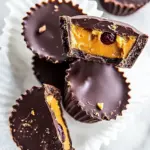 Homemade Chocolate Peanut Butter and Jelly Cups recipe photo