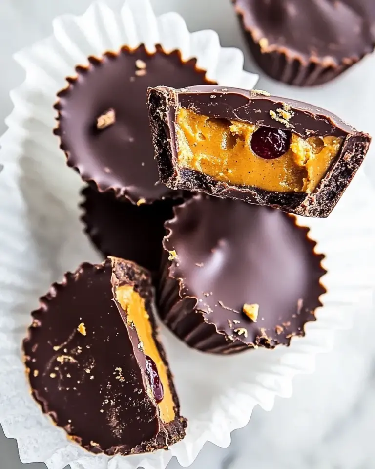 Homemade Chocolate Peanut Butter and Jelly Cups recipe photo