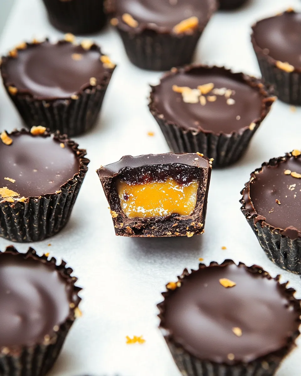 Classic Chocolate Peanut Butter and Jelly Cups dish photo