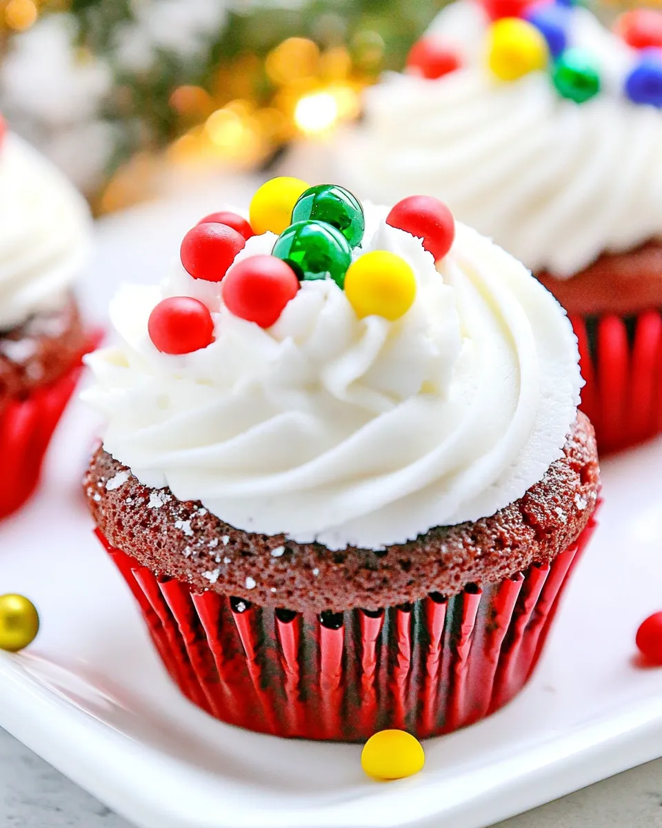 Classic Christmas Light Cupcakes image