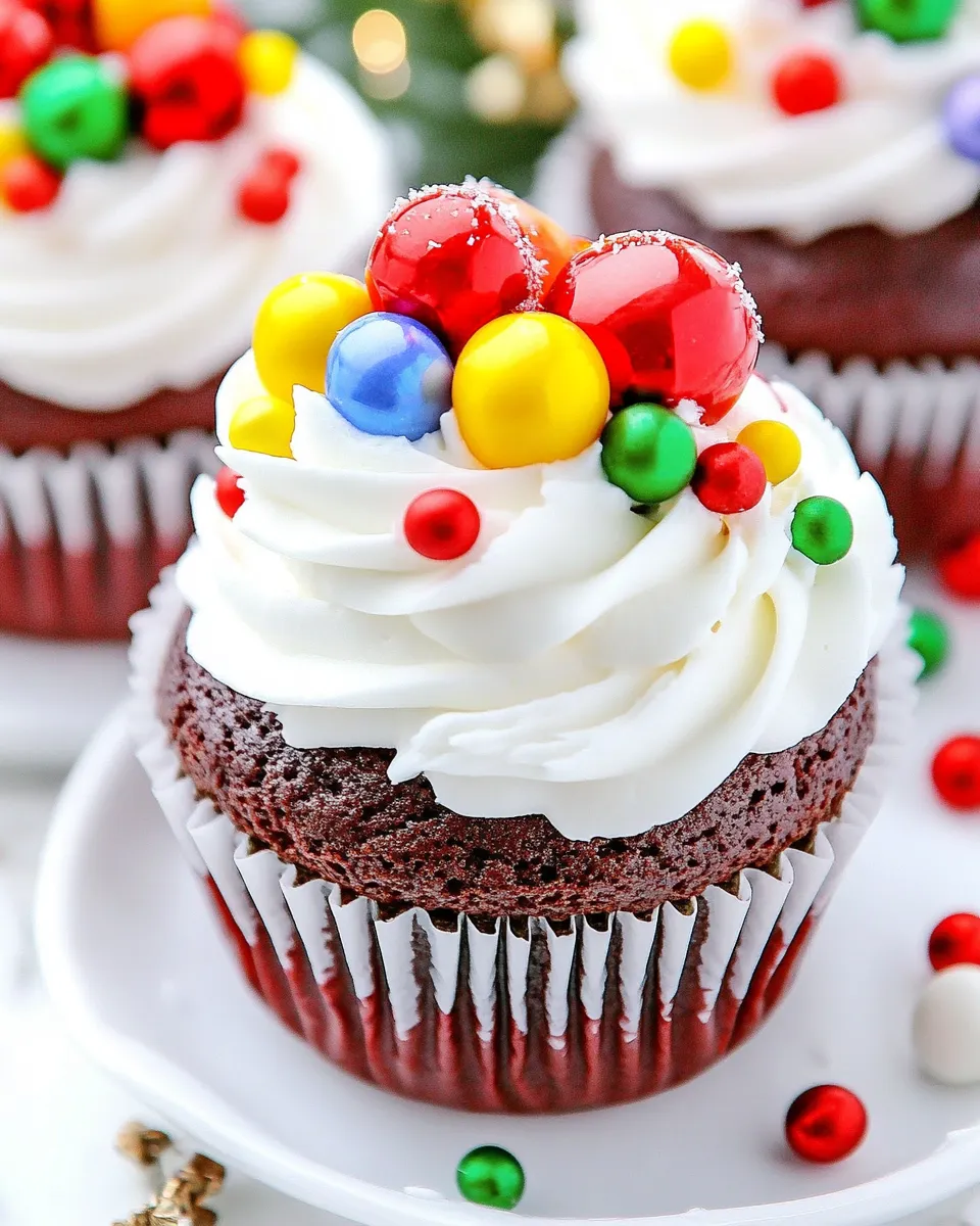 Easy Christmas Light Cupcakes recipe photo