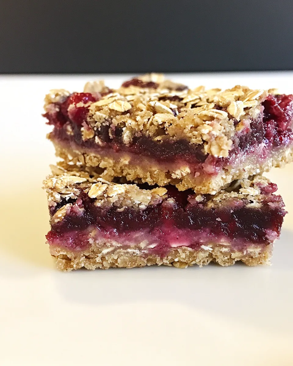 Easy Clean Eating Raspberry Oat Bars recipe image