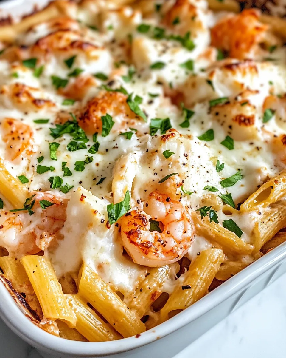 Homemade Crab and Shrimp Pasta Bake recipe photo