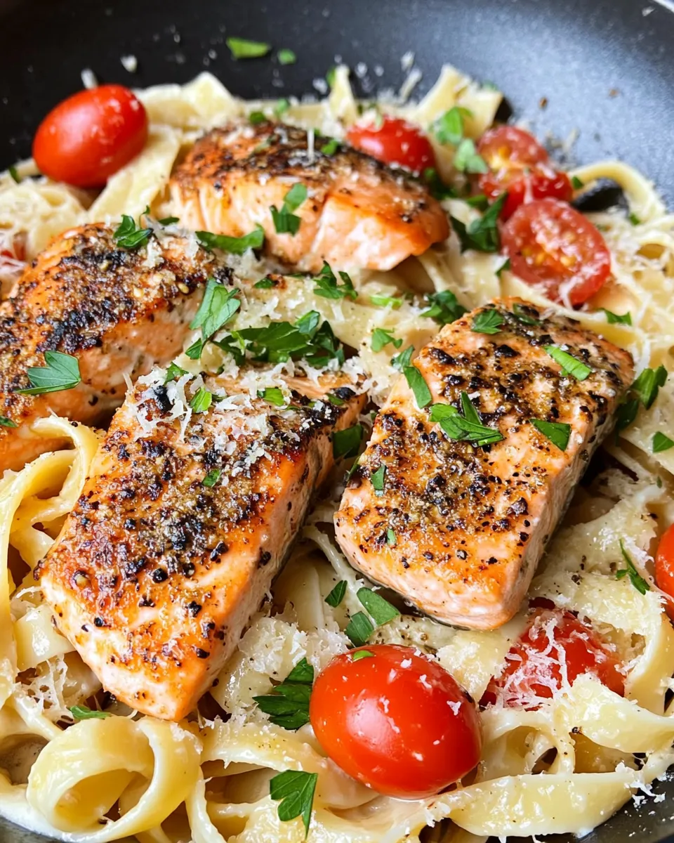 Homemade Creamy Cajun Salmon Pasta recipe photo