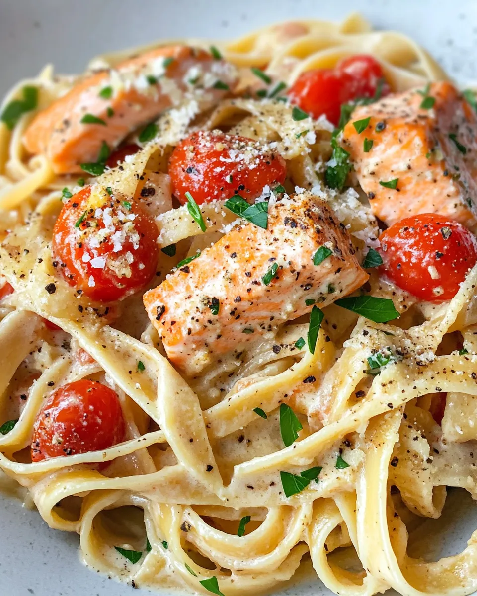 Classic Creamy Cajun Salmon Pasta dish photo