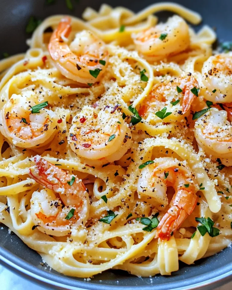 Homemade Creamy Garlic Shrimp Pasta photo