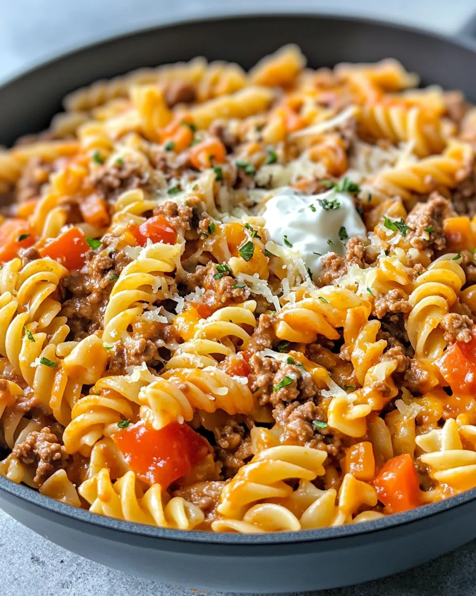 Classic Creamy Goulash-Style Pasta dish photo