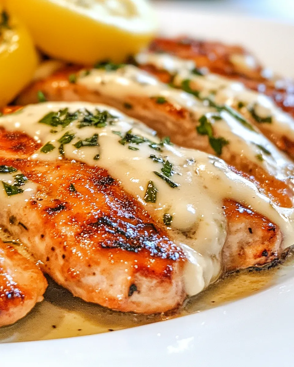 Delicious Creamy Grilled Chicken Piccata photo