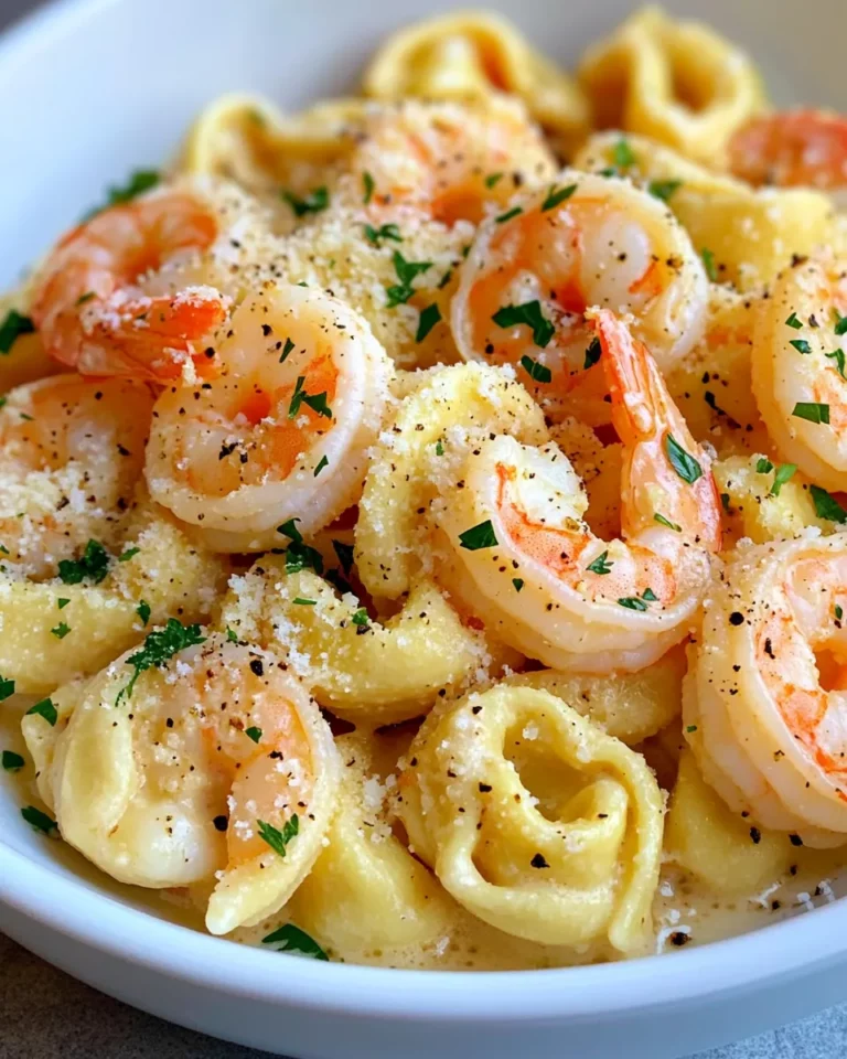 Homemade Creamy Parmesan Shrimp Tortellini recipe photo