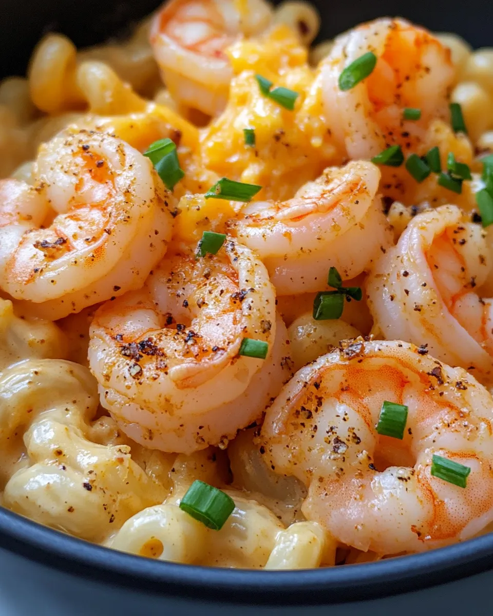 Easy Creamy Shrimp Cajun Mac food shot