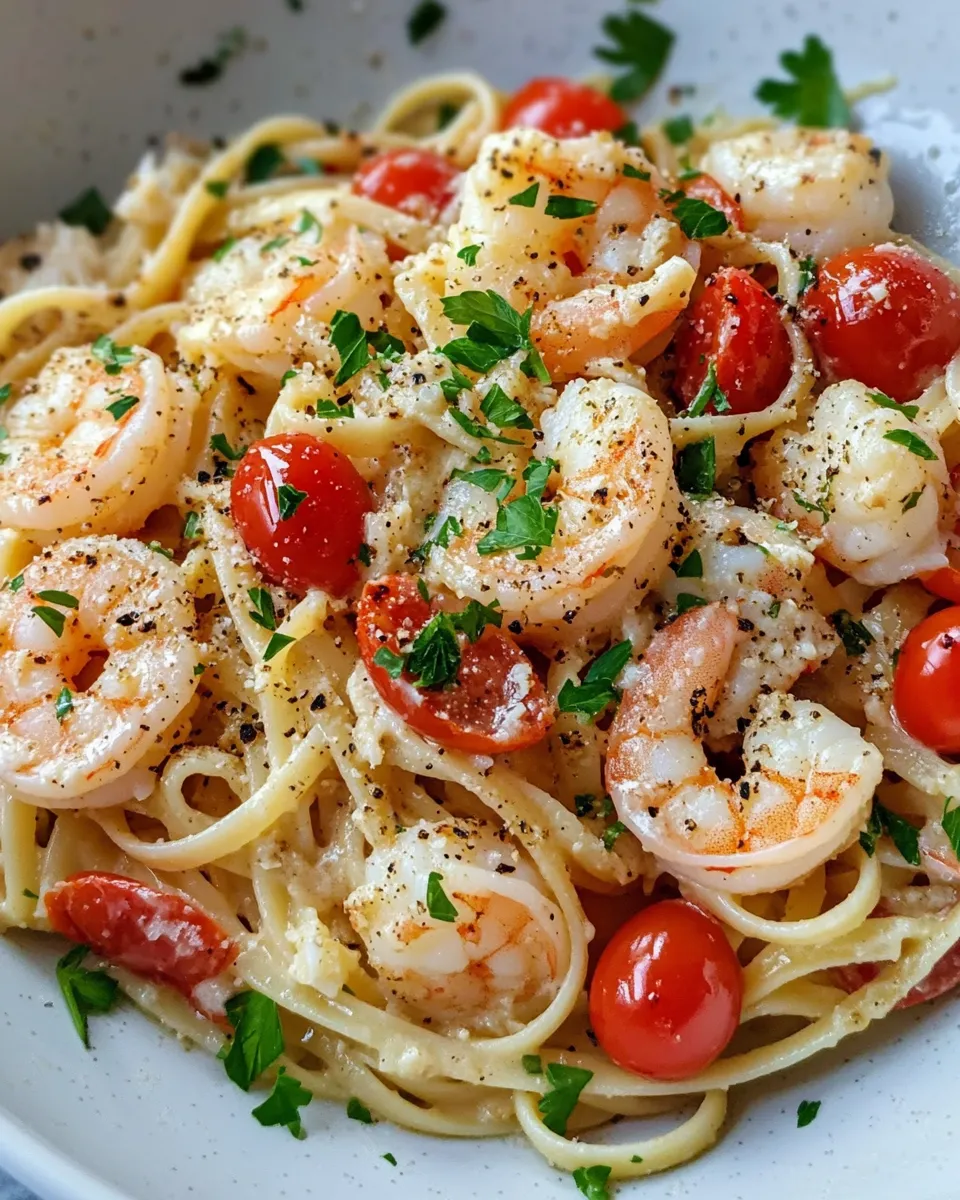 Classic Creamy Shrimp and Crab Linguine dish photo
