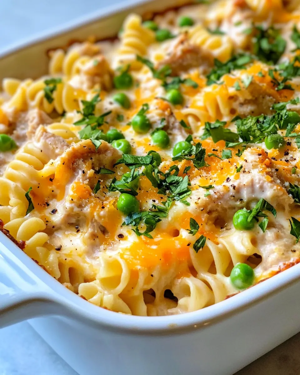 Easy Creamy Tuna Noodle Rotini food shot