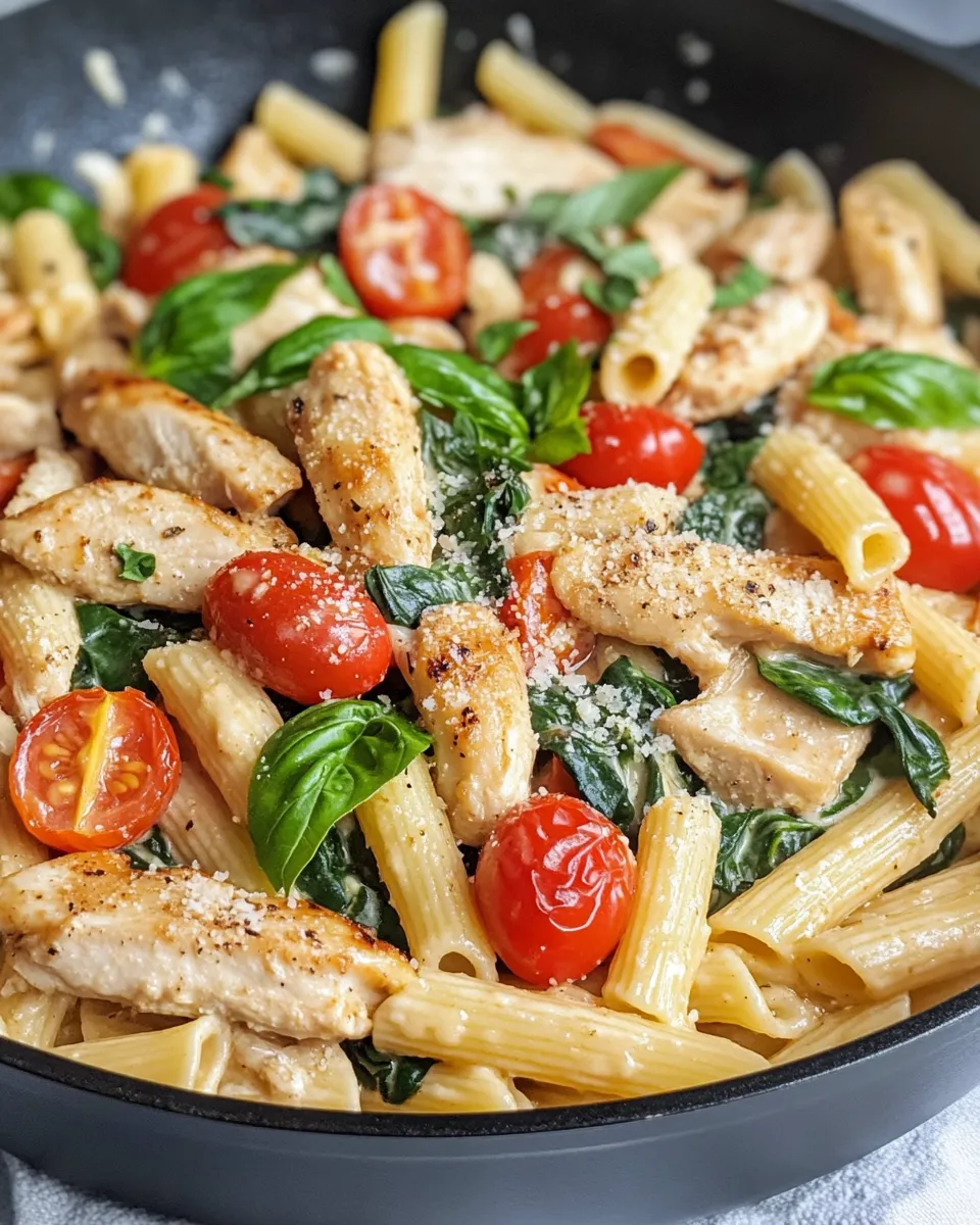 Classic Creamy Tuscan Chicken Pasta Skillet image