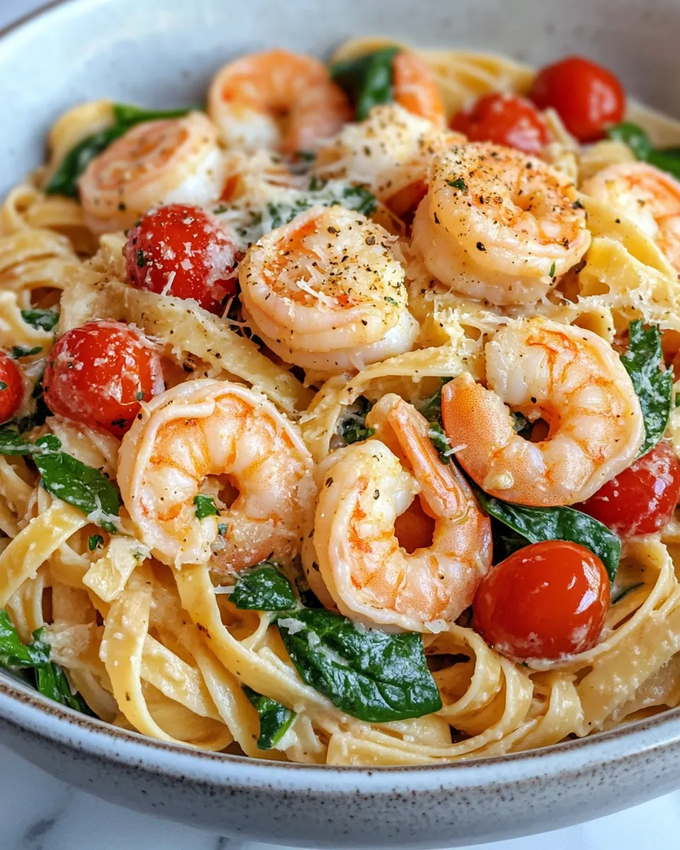 Homemade Creamy Tuscan Shrimp Pasta photo