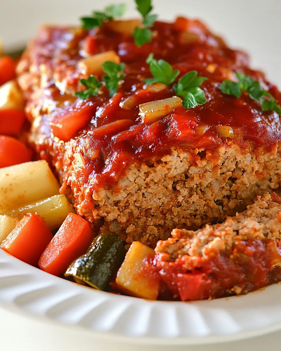 Classic Crock Pot Meatloaf & Veggies image