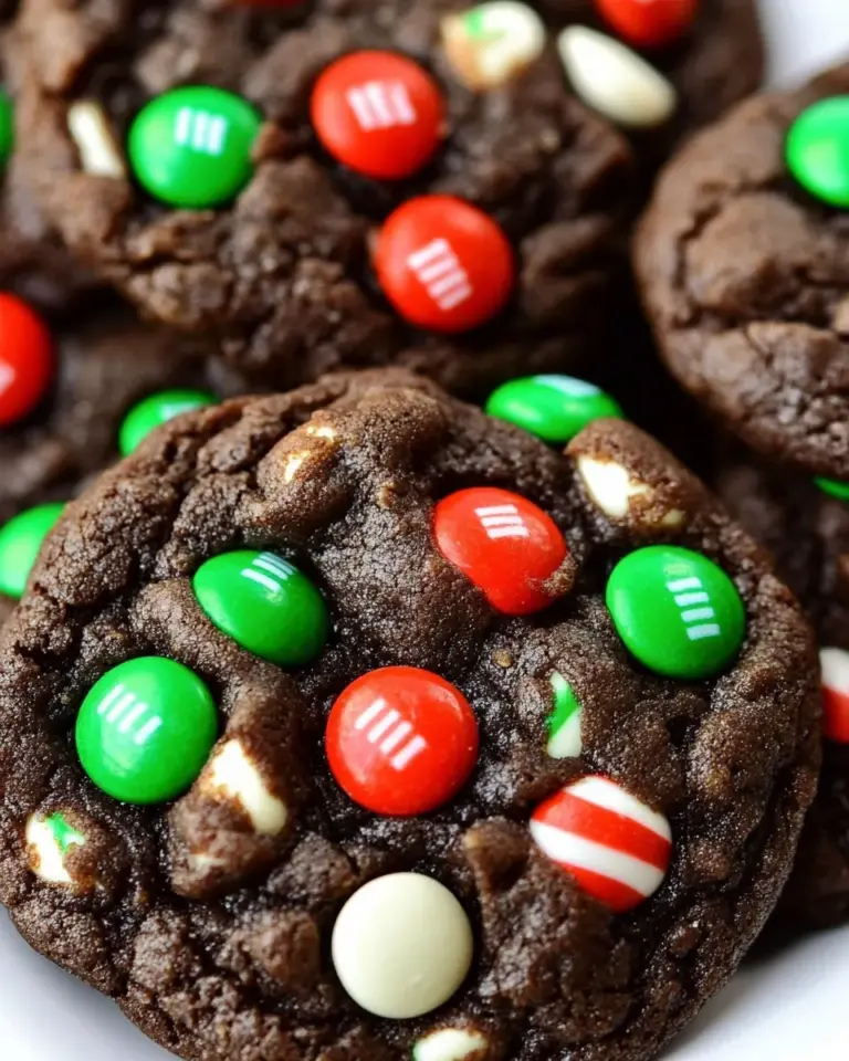 Homemade Dark Chocolate Peppermint M&M Cookies photo