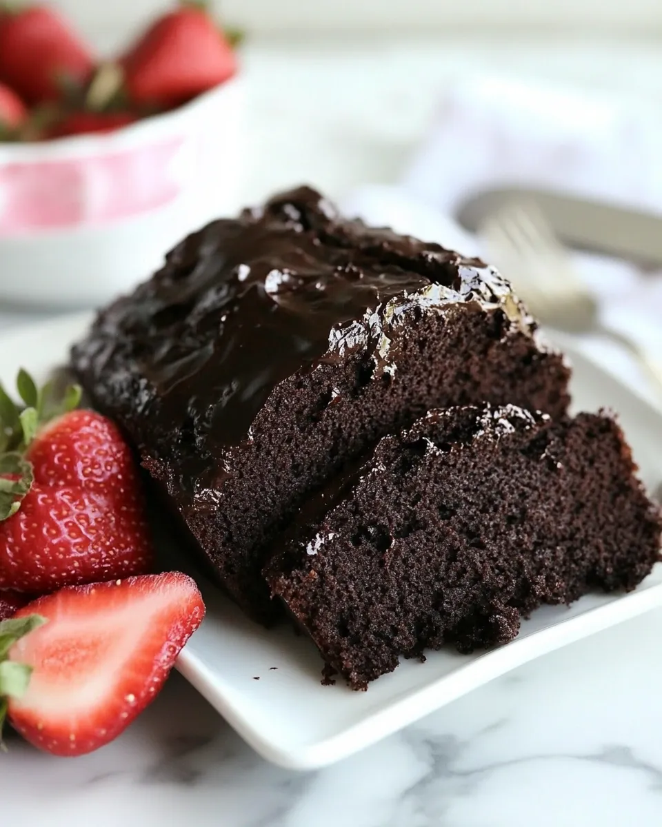 Homemade Double Chocolate Loaf Cake recipe photo