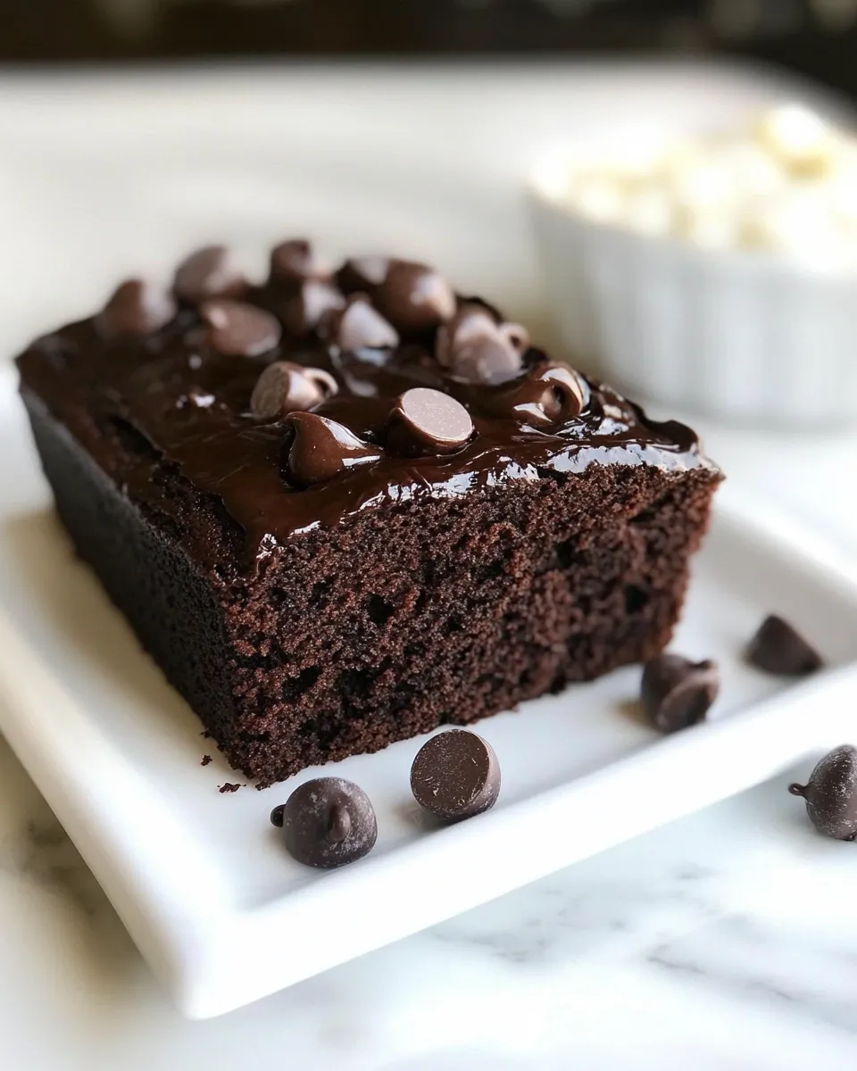 Easy Double Chocolate Loaf Cake food shot