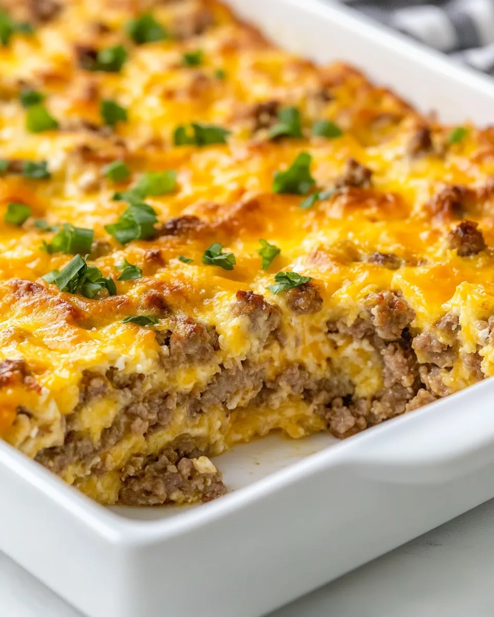 Classic Easy Sausage Breakfast Casserole dish photo