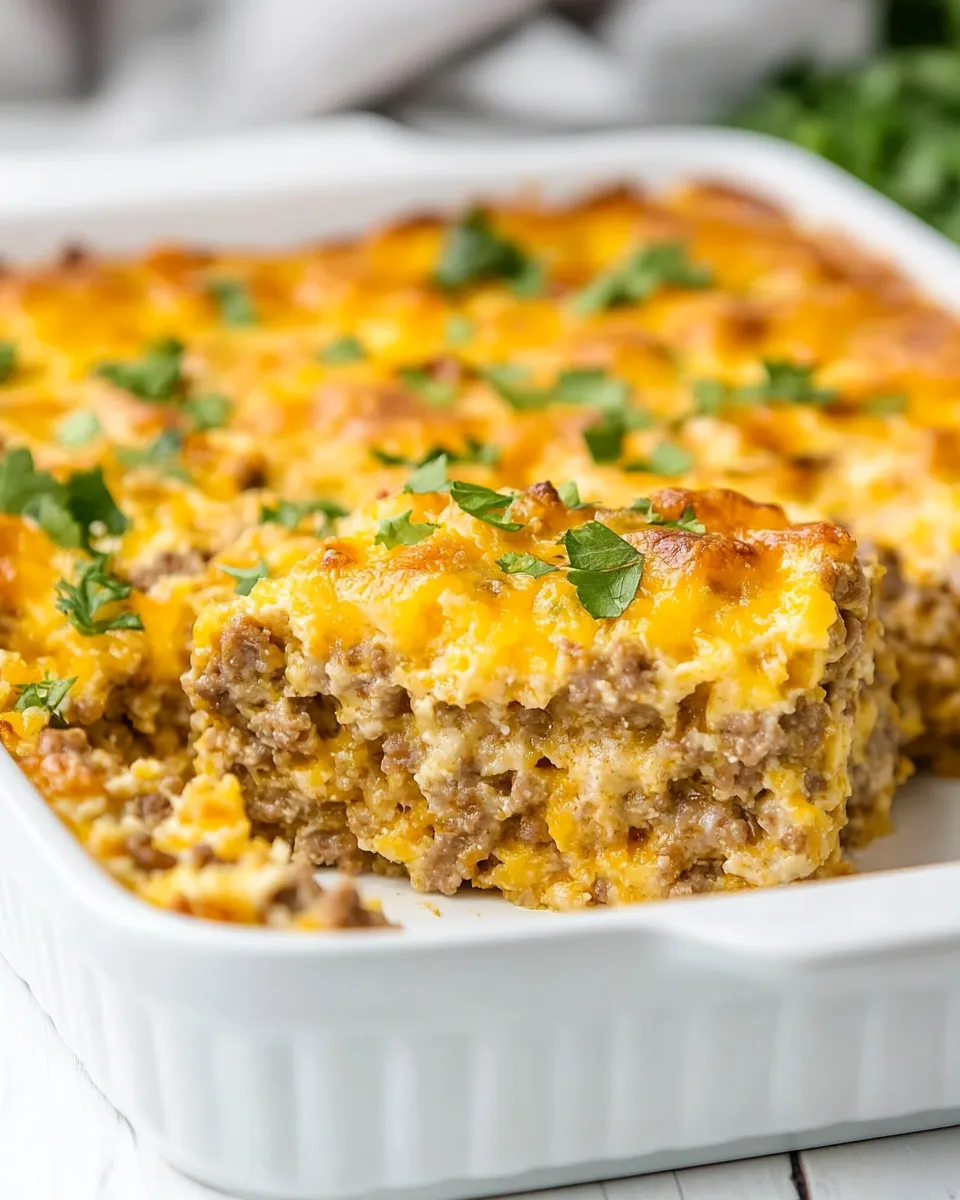 Delicious Easy Sausage Breakfast Casserole recipe image