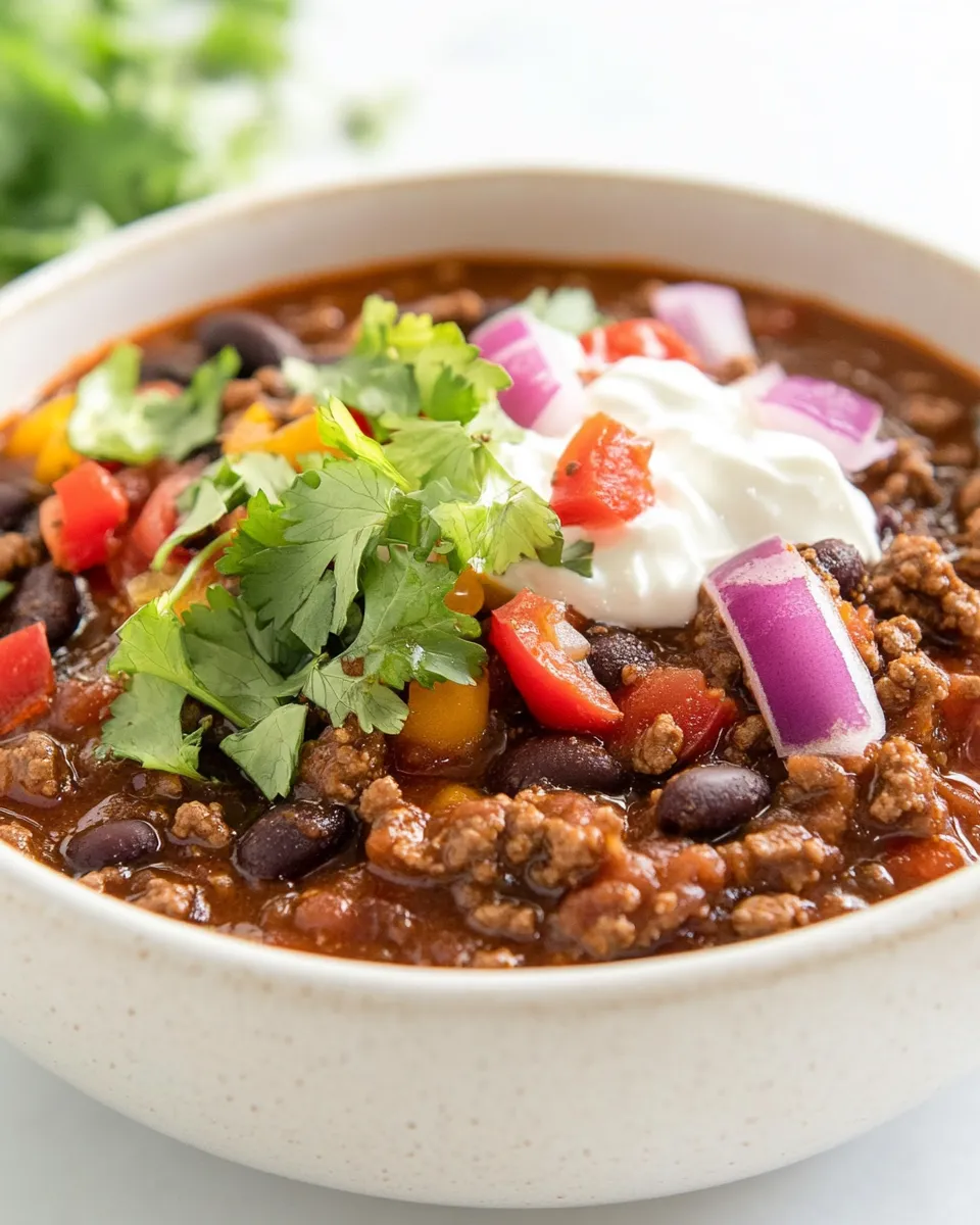 Classic Easy Stove Top Beef Chili image